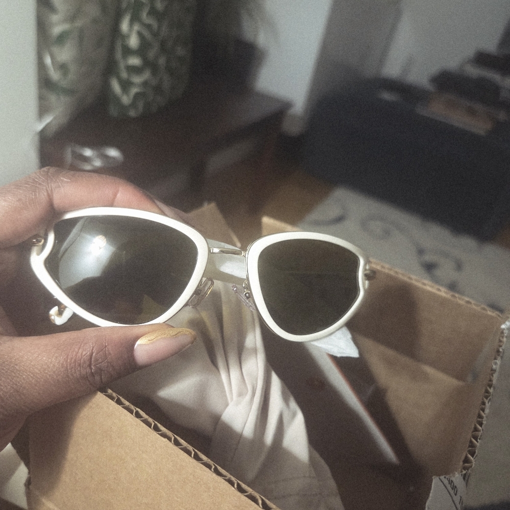 Tory Burch Gold Cat-Eye Sunglasses - Picture 4 of 5